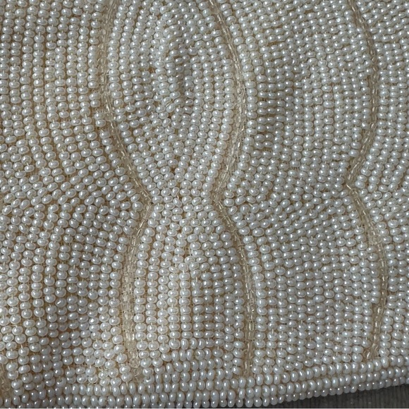 Vintage Satin Lined Seed Bead Evening Bag Clutch Purse AS IS - Picture 2 of 9
